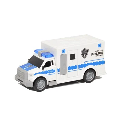 ماشین پلیس قدرتی کششی سفید White police car a1117-4