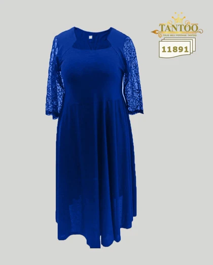 پیراهن مجلسی یقه فانتزی سایزبزرگ کد 11891/1