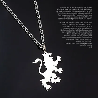 گردنبند مردانه شیر