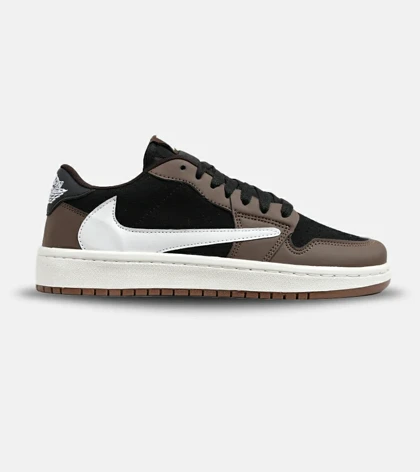 کفش کتانی مردانه قهوه ای مشکی سفید NIKE travis scott