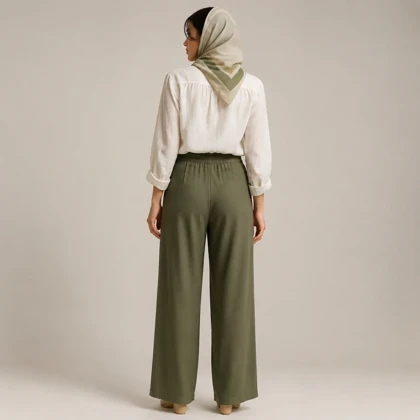 شلوار تیکه خور لینن