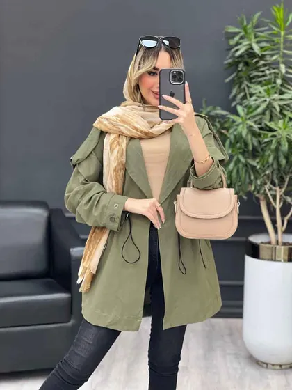مانتو لینن کمر گت سر شانه پاگن