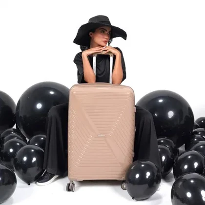 چمدان سایز متوسط مدل Rose Merry RL-313-Medium_Beige