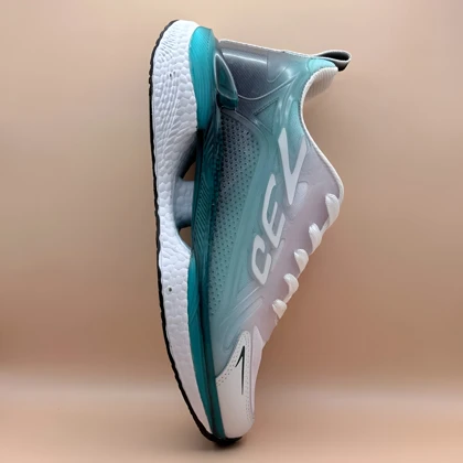 کتانی زنانه سفید سبز لژدار مدل 730