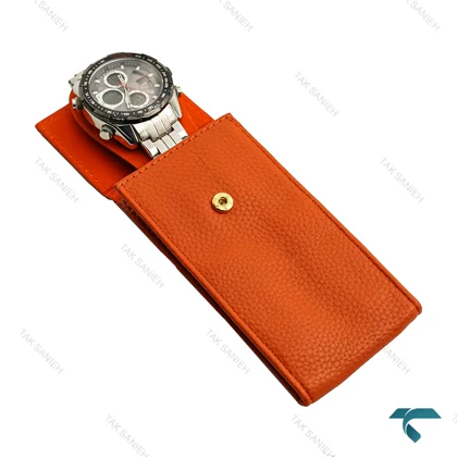 بگ مسافرتی ساعت مچی چرمی عسلی TWB-Orange-7358-U