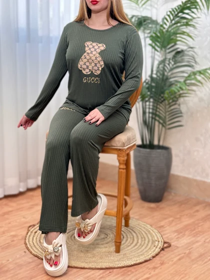 بلوز شلوار تدی گلدوزی 3676