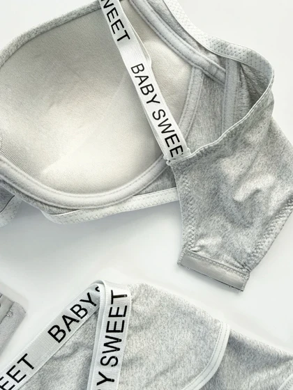 ست شورت و سوتین اسفنجی فنر دار نوار دوزی Baby sweet