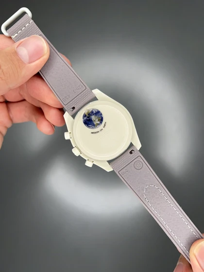 ساعت مچی امگا سواچ بند رابر ماموریت به زمین Omega x Swatch Mision to the earth Rubber