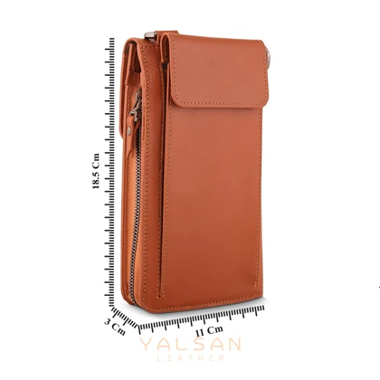 کیف دوشی و دستی چرم یلسان مدل کارن کد 012-GN