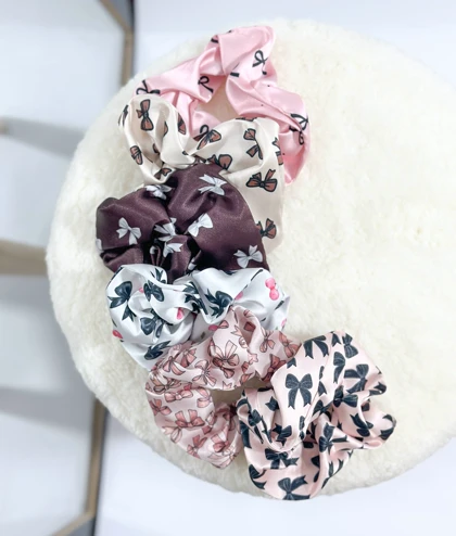 کش اسکرانچی ساتن چاپی