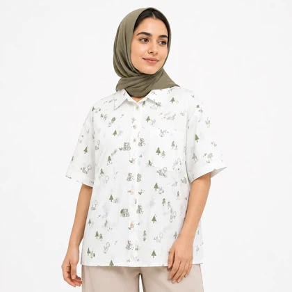 پیراهن زنانه نخی آستین کوتاه سفید وارداتی