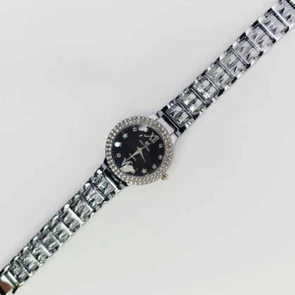 ساعت مچی زنانه مجلسی RILUNS نگین‌دار با موتور کوارتز