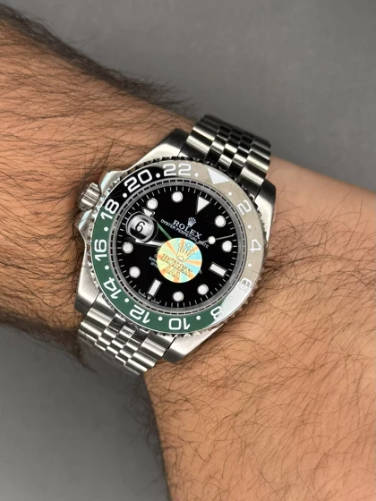 ساعت مچی رولکس جی ام تی مستر اتوماتیک بند سیلور صفحه مشکی Rolex Submariner
