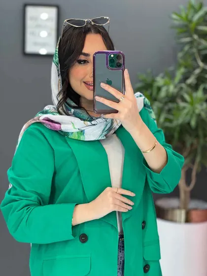 مانتو کتی چهاردکمه یقه آرشال