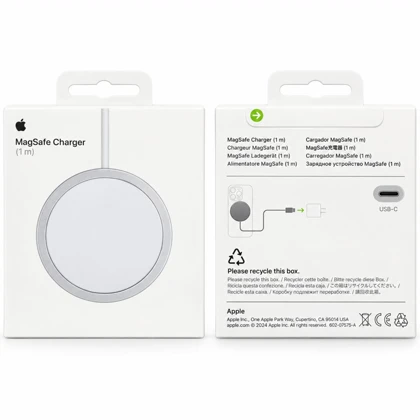 شارژر بی سیم اورجینال اپل Apple MagSafe مدل A2580 توان 25 وات طول کابل 1 متر