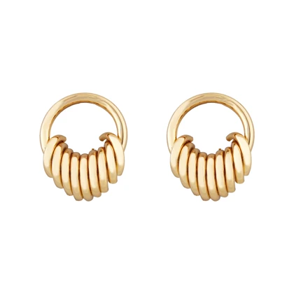 گوشواره زنانه میخی مدل حلقه پیچی