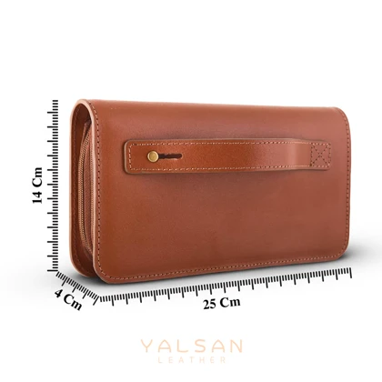 کیف دستی مردانه چرم یلسان مدل آریا کد 017-GS