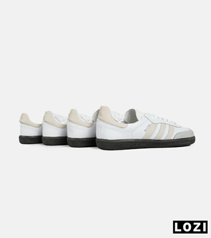 کفش کتانی مردانه و زنانه سفید کرم مشکی ADIDAS Samba مدل 7295