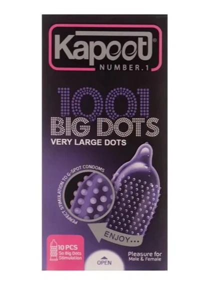 کاندوم کاپوت مدل Big Dots بسته 10 عددی