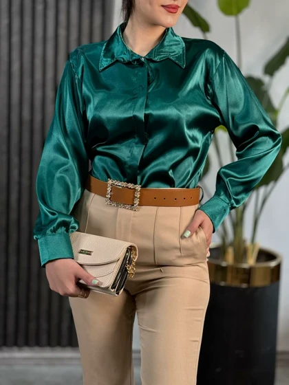 شومیز ساتن سلنا کد 1519