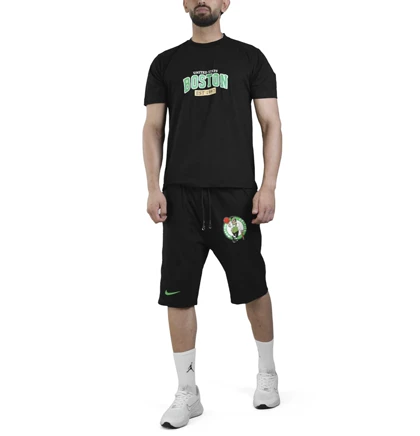 ست تیشرت و شلوارک اسپرت بوستون سلتیکس مدل SPL-4A0013 مشکی