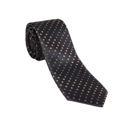 ست کراوات و پوشت مشکی طلایی 98120