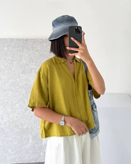 شومیز سبز BERSHKA🪲