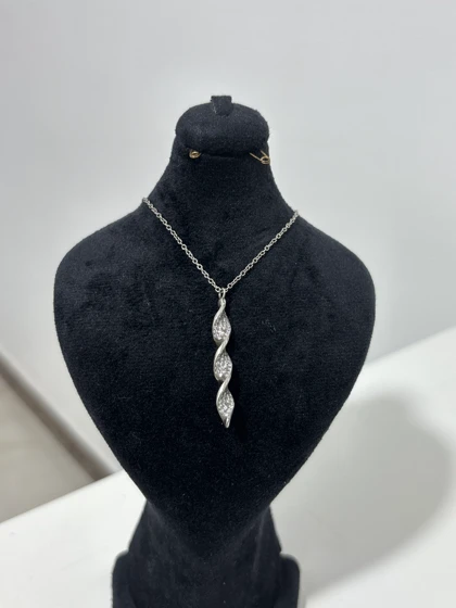 گردنبند نقره پیچی زنانه 968