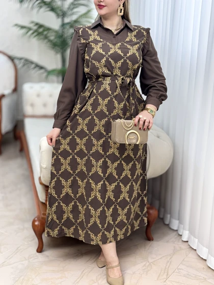 پیراهن طلاکوب نارین 2918
