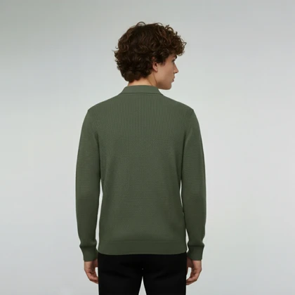 بافت نیم زیپ یقه طرح راه (3066) SOLD OUT