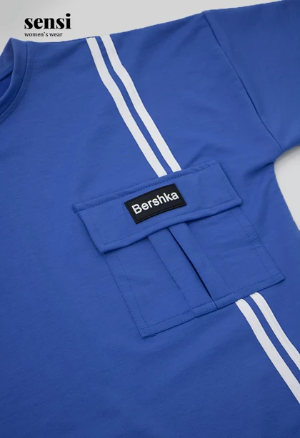 ست تیشرت شلوار گلکسی آستین کوتاه bershka
