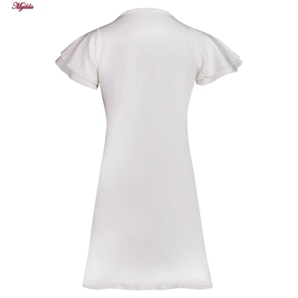 سارافون زنانه کوزا مدل آستین چین‌دار سفید کد 9230