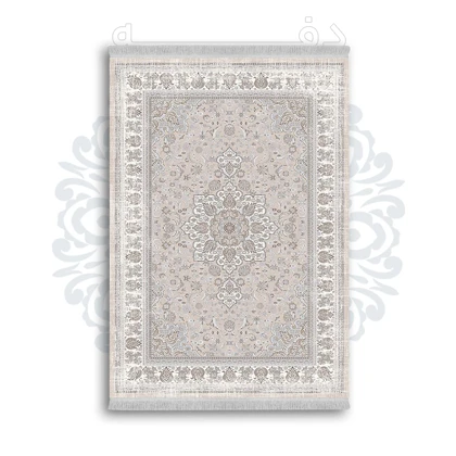 *جدید* فرشینه از جنس پارچه شانل مخمل ترک طرح فانتزی برند دفه کد 1192