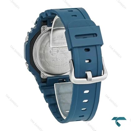 ساعت جیشاک GA2100 مردانه سرمه ای صفحه مشکی Casio-7864-G