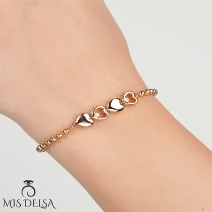 دستبند 4 قلب ژوپینگ