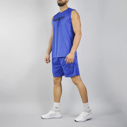 ست رکابی و شلوارک ورزشی مردانه نایک مدل DS-Pro 1M935 آبی