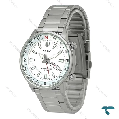 ساعت کاسیو MTP-130 مردانه سیلور صفحه سفید Casio-7934-G