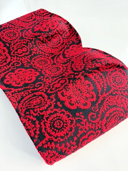 کراپ تاپ مجلسی دکلته فنر دار گلیمی پشت‌باز بندی