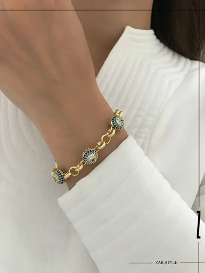 دستبند سه گوی چشم نظر