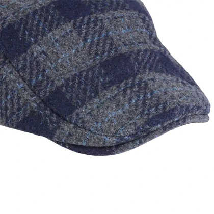 کلاه باراتا چهارخونه مردانه سورمه‌ای