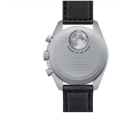 ساعت امگا سواچ ماه نقره ای مشکی Mission to the Moon