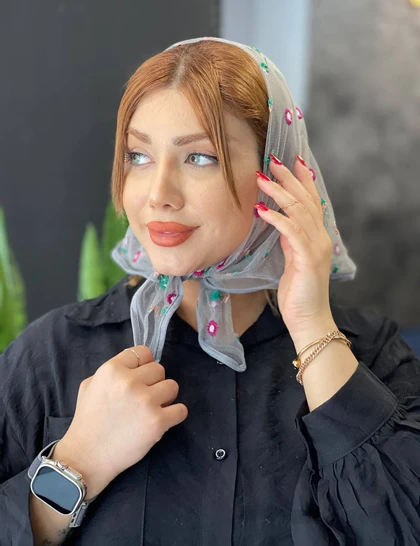 مینی اسکارف گلدوزی کد : M31