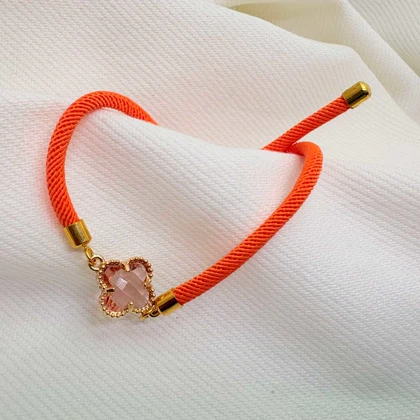 دستبند اسپرت طرح «ونکلیف پرتقالی» (بند طنابی) | تم غروب و تابستان