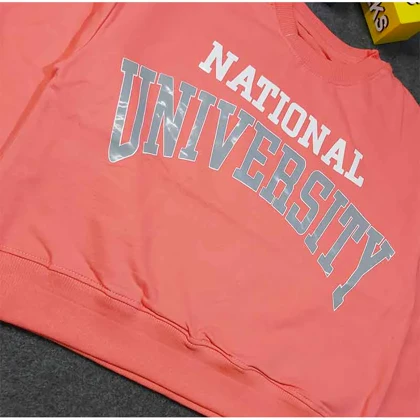 ست کراپ و شلوار بگ دخترانه university
