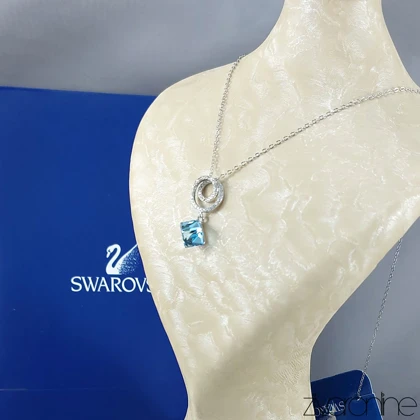 گردنبند سواروسکی کارما نگین آبی 50276