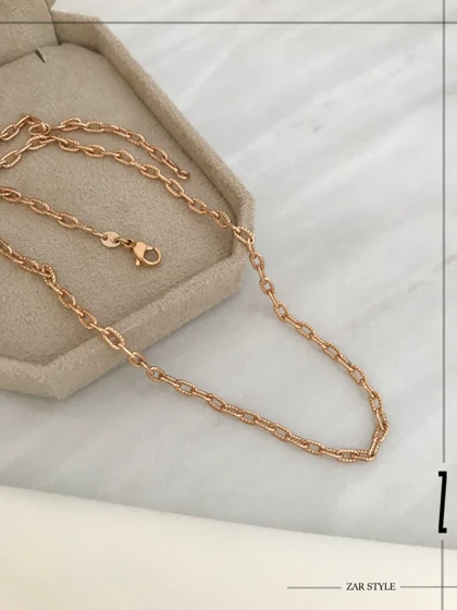 گردنبند حلقه بیضی ظریف