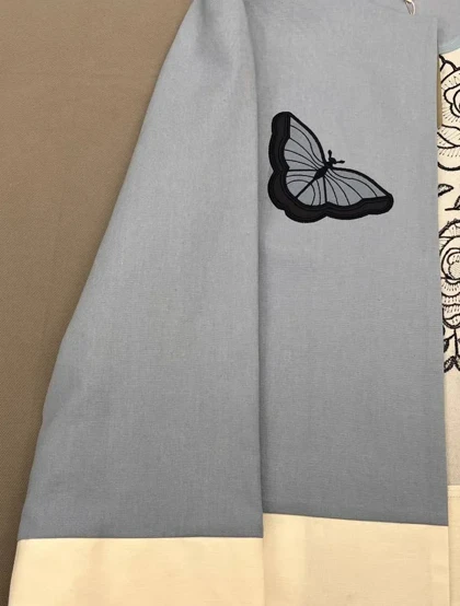 کت زنانه جلو باز گلدوزی پروانه