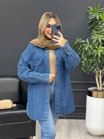 مانتو جین دو جیب