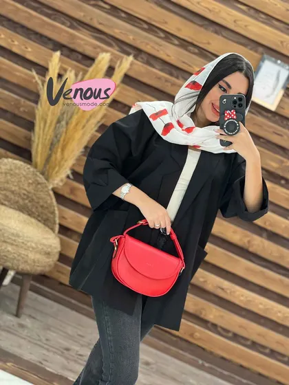 مانتو کتی یقه مثلثی
