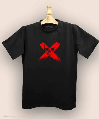 تیشرت مردانه و زنانه طرح اسکلت مرگ کد 930